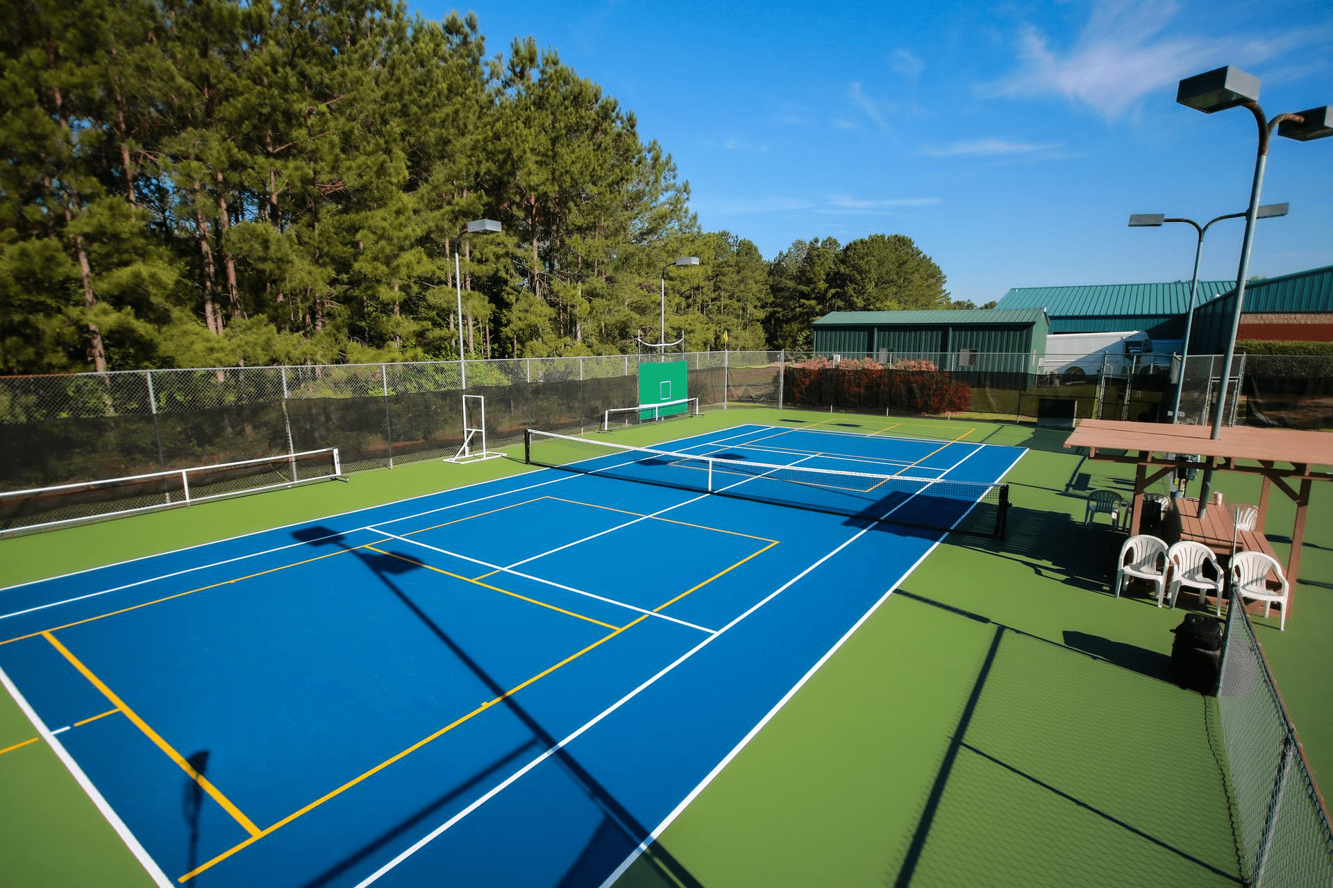 Pickleball Court on a Tennis Court